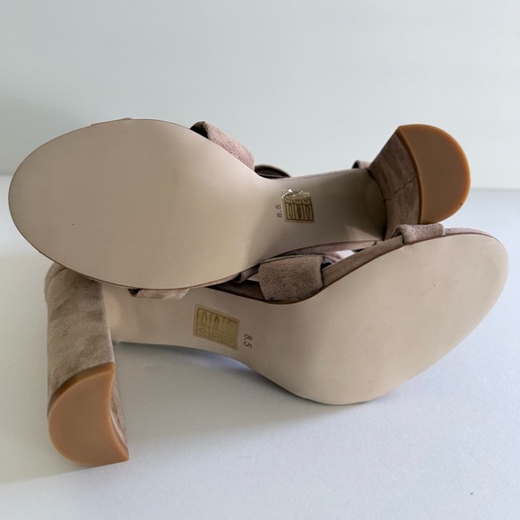 JEFFREY CAMPBELL || Tan Bow-Bow High Heel Sandals. Sz. 8.5 - Picture 8 of 11